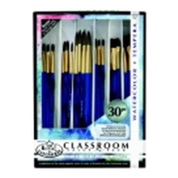 Royal Brush Royal Brush 1289640 Tax 3- Natural Brushes Classroom Value Pack; Assorted Size; Pack of 30 1289640 - main